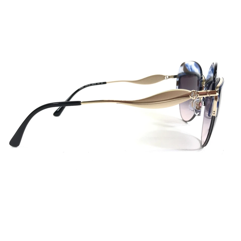 Giorgio Armani 太阳镜 AR6061 3187/36 金色圆形镜框带紫色镜片 — 第 3/4 张图片