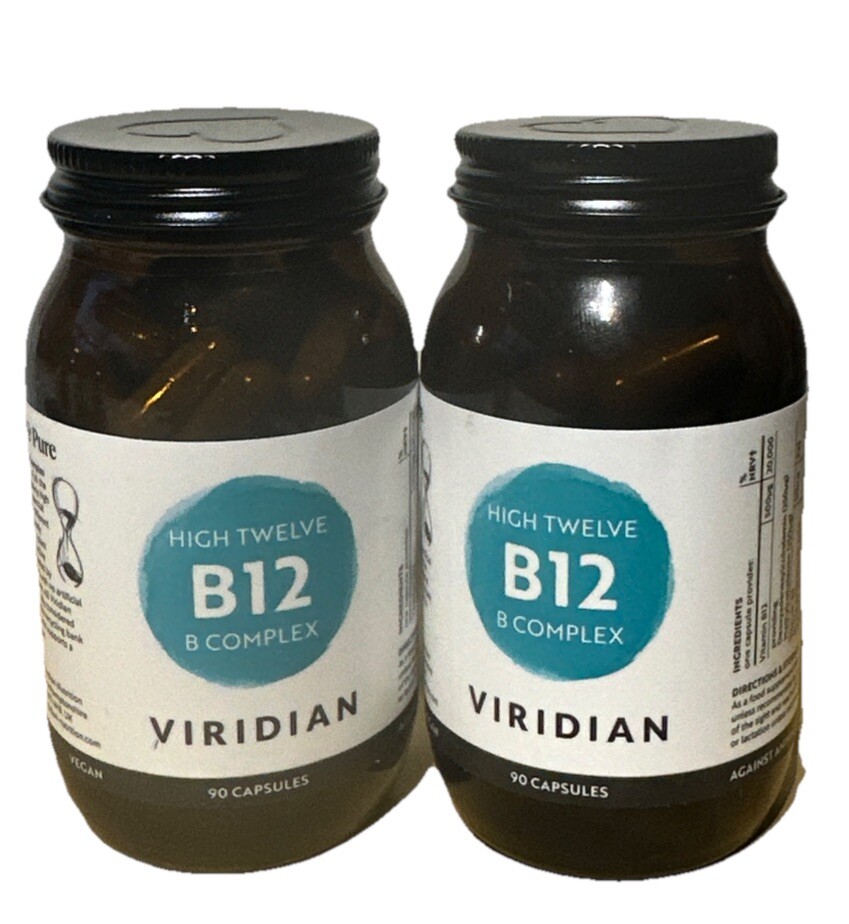 2 X Viridian High Twelve Vitamin B Complex - 90 Capsuls