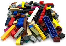 Lego New Mixed Bricks Building Blocks Assorted Blue Red Black More Pieces