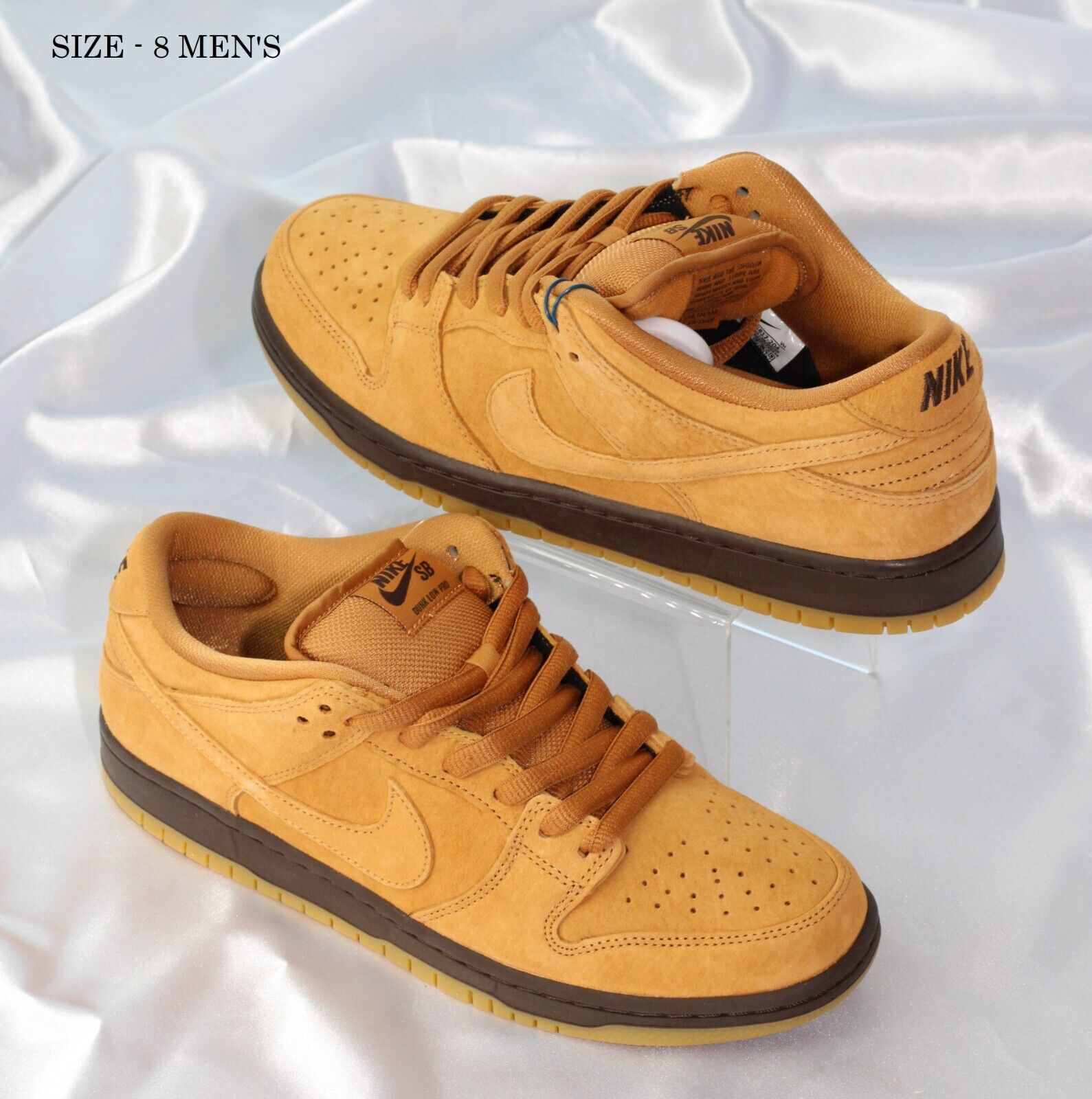 Size 8M - Nike Dunk Low SB Pro Wheat Mocha Brown Low Top Sneakers  (BQ6817-204)