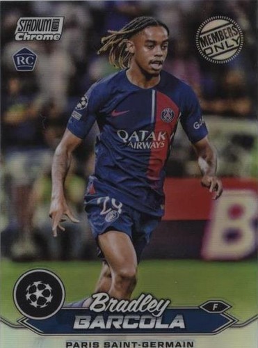 Bradley Barcola 2023-24 Topps PSG -Graphic Heroes Auto - Purple