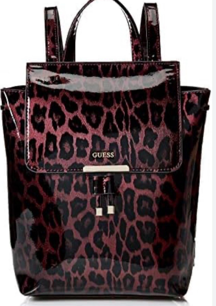 GUESS womens Varsity Pop Leopard Backpack | eBay