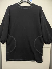 Velvet Graham Spencer Dress Womens M BLK JENSEN Puff Sleeve Oversized Sweatshirt