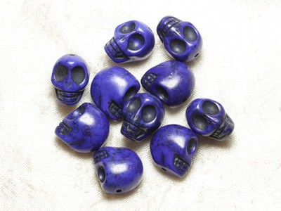 10pc - Perles Turquoise Synthèse Reconstituée Boules 10mm Bleu Turquoise 8741140021051