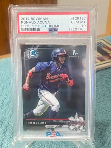 Ronald Acuna - 2017 Bowman - Prospects - Chrome - #BCP127 - PSA 10