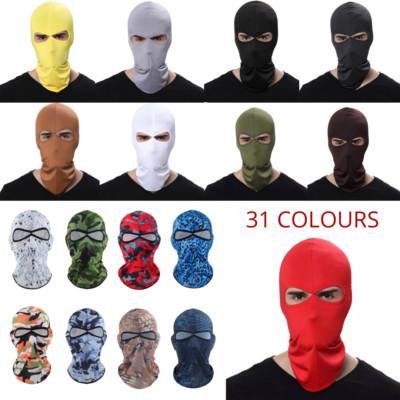 Sturmhaube 2 Loch Vollgesichtsmaske 31 Farben Sport Motorrad Tactical Radsport