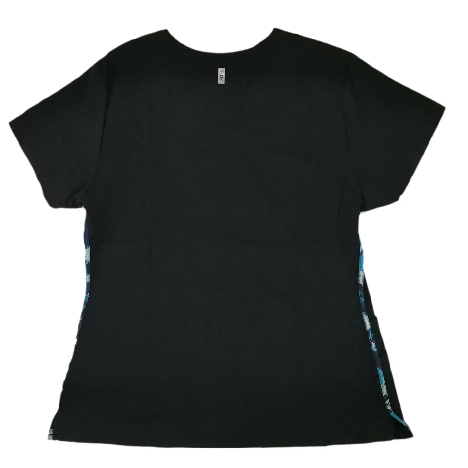 Grey's Anatomy Scrub Top Active GVST023-BOBP Black Ocean Bluff Print - Image 2 of 3