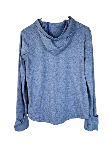 Athleta Girl Uptempo Hoodie XXL/16 Blue Long Sleeve Thumb Holes Logo Sportswear - Picture 11 of 19