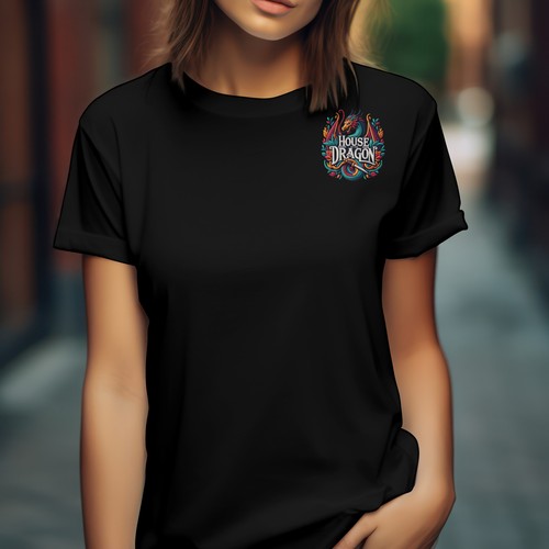 House of Dragon Artistic Inspired T-Shirt | Fantasy Design | 100% Cotton L-3X - 第 2/2 張圖片