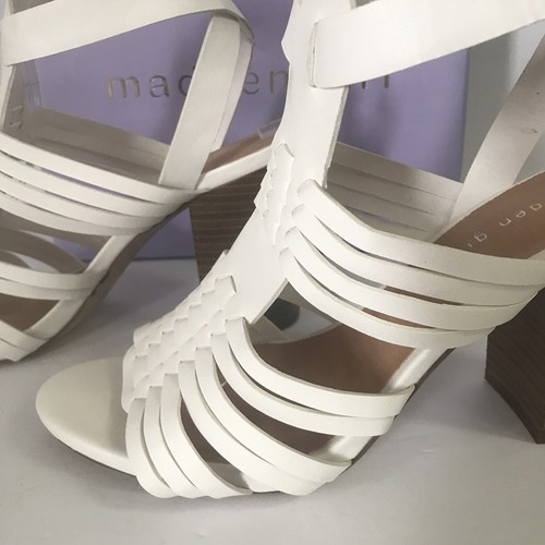 Madden Girl Reine Sandal Shoes Size 10 White Boho Block Heel Huarache NEW IN BOX - Picture 4 of 11