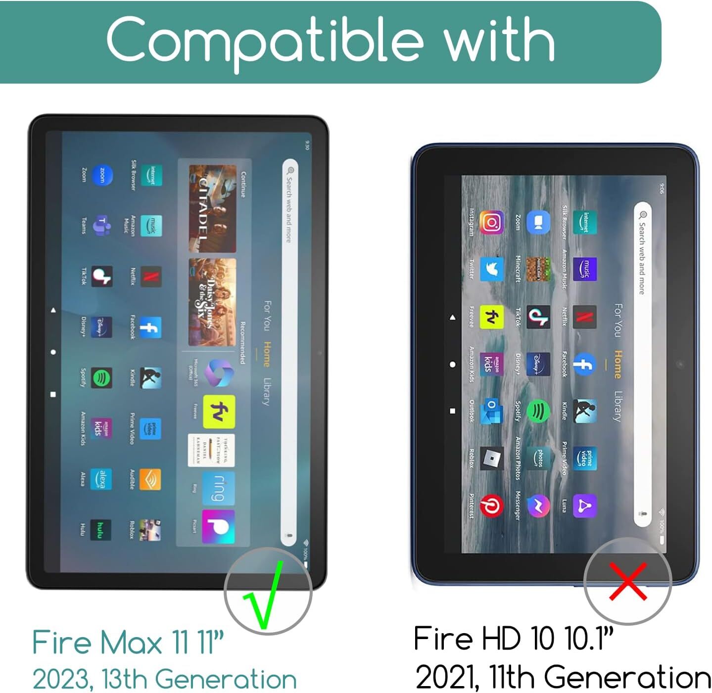 Anti-Glare (Matte) Screen Protector for Amazon Fire Max 11 (11 inch 2023 3 Pack
