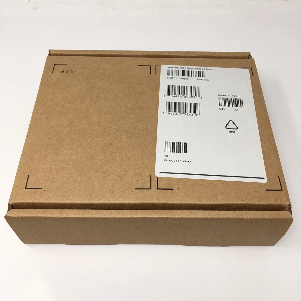 NEW HP FH971AA Wireless 802.11 b/g/n PCIe x1 Card WPA2 Sealed - Image 2 of 4