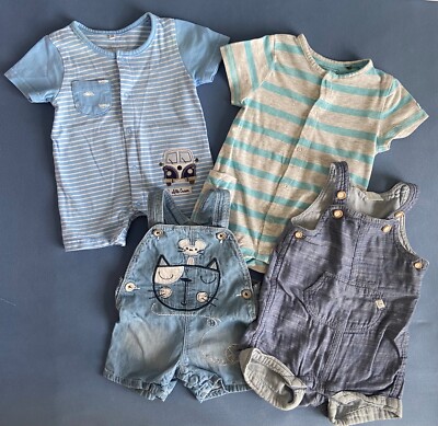 Baby Latzhosen / Overalls kurz Gr. 56 - 62, Salt & Pepper, Boboli, Belly Button