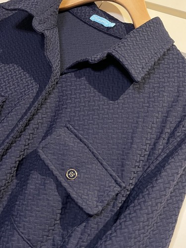 J. McLaughlin Strampler Westport Navy Raffia Jacquard Gr. M 3/4 Arm Einteiler - Bild 5 von 17