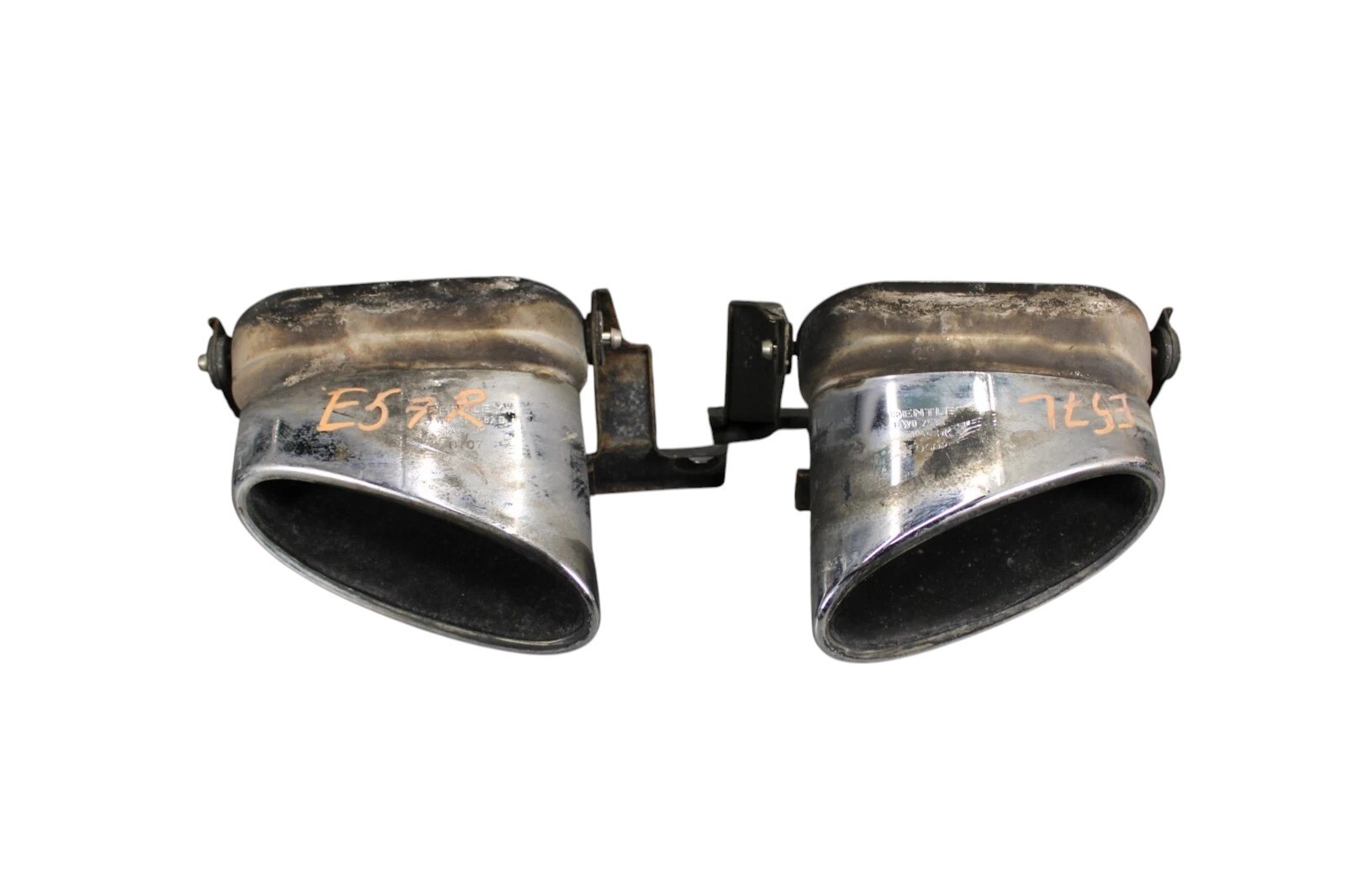 06-12 Bentley Continental Left & Right Side Exhaust Tip Muffler 3W0253681D OEM