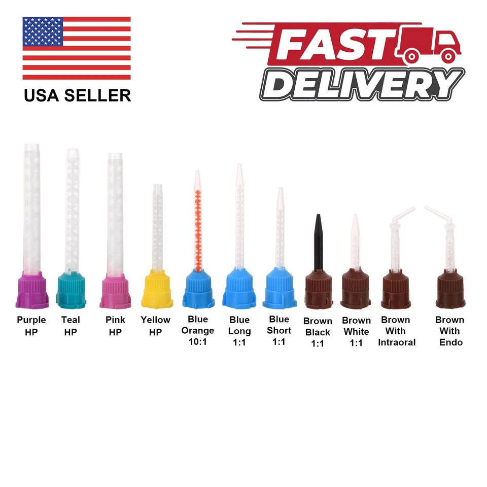 ONEMED Dental Mixing Tips for Impression Material, C&B, Cements 50/Pack