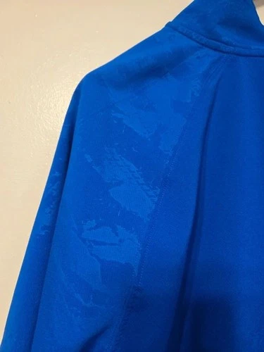 Under Armour Roy/Bl Sublimated Camo Short Sleeve 1/4zip Cage Jacket Pullover XL image 6