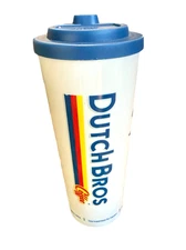 Dutch Bros Coffee Blue Lid Tumbler 32oz Reusable Cup “Kindness Matters” Windmill