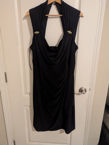 Vintage Scarlett Women's Sleeveless Black Shimmer Sheath Dress Size 20W  - Picture 1 of 8