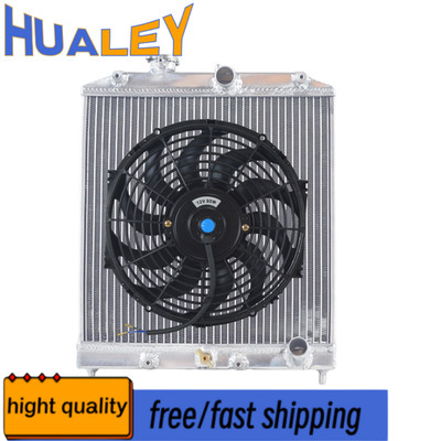 3Reihe Kühler Radiator+Fan Für Honda Civic EK EG 1992-00;CRX DEL SOL 1993-97 MT