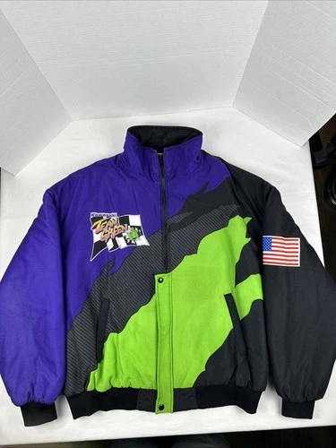 Vintage Swingster Jacket Kawasaki Racing Team Green Jacket Purple Green Size XXL - product listing photo