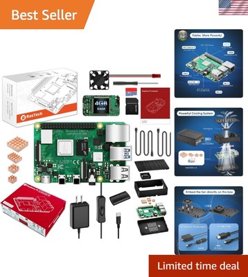Ultimate RasTech Raspberry Pi 4 Starter Kit: 4GB RAM, 32GB Storage, Dual Display