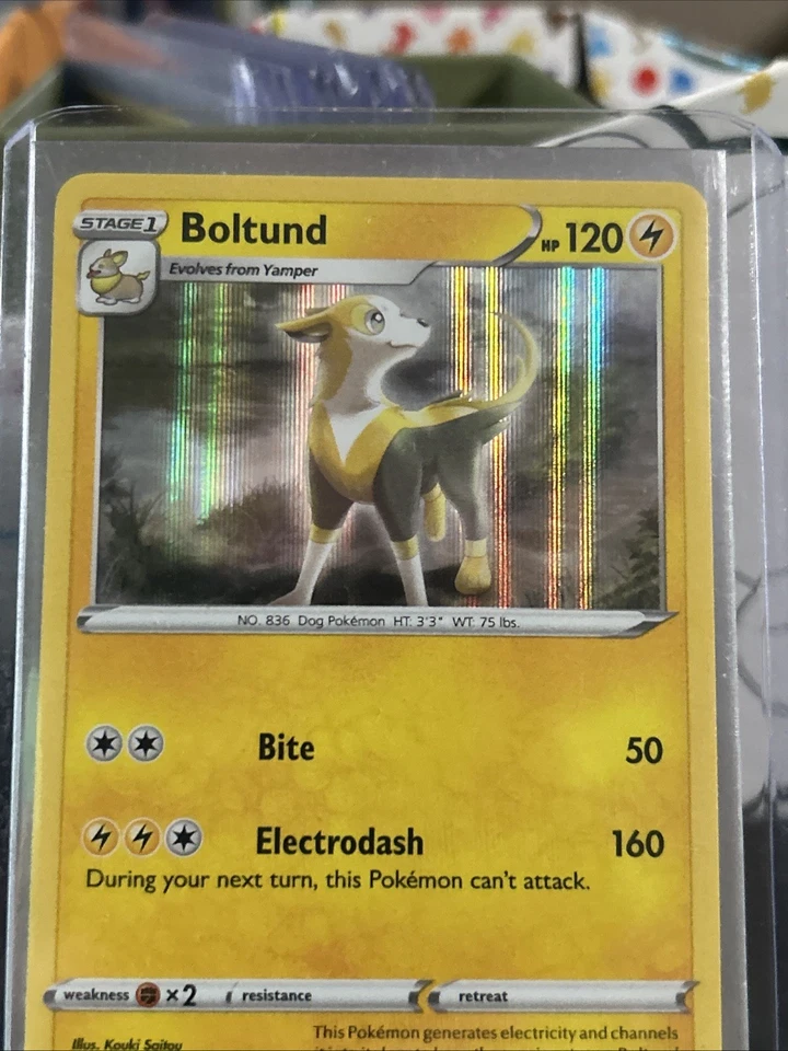 Boltund Pokemon Sword & Shield Card 76/202 Holo - Top Loaded - Pack Fresh New - Image 2 of 4