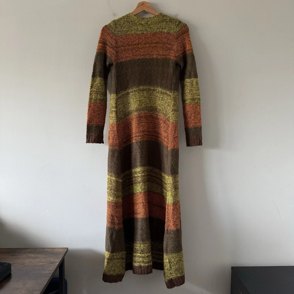 Cárdigan largo plumero Y2K Friends Phoebe Buffay Grunge emo frente abierto talla S Foto 2 de 4