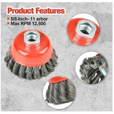 20 Pack 3 Wire Wheel Cup Brush - Rust Removal Abrasives 20 Pack 3 Wire Wheel Cup Brush - Rust Removal Abrasives