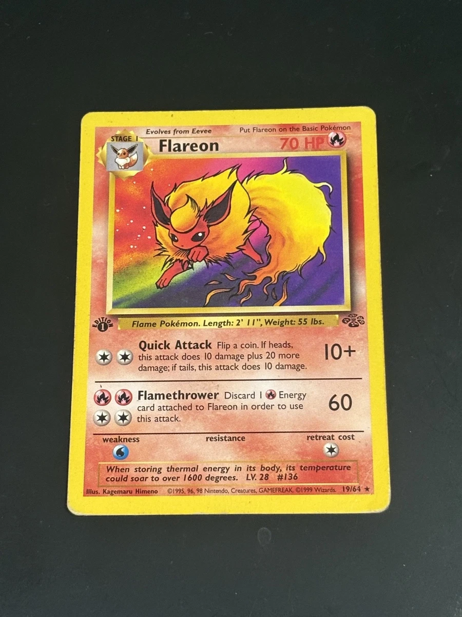 Flareon Pokmon TCG 1st Edition Individual Trading Card Games for sale |  eBay
