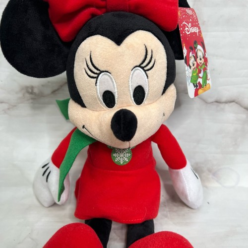 Disney VACANZE DI NATALE INVERNO MINNIE MOUSE Peluche Peluche Giocattolo NUOVO - Foto 2 di 4