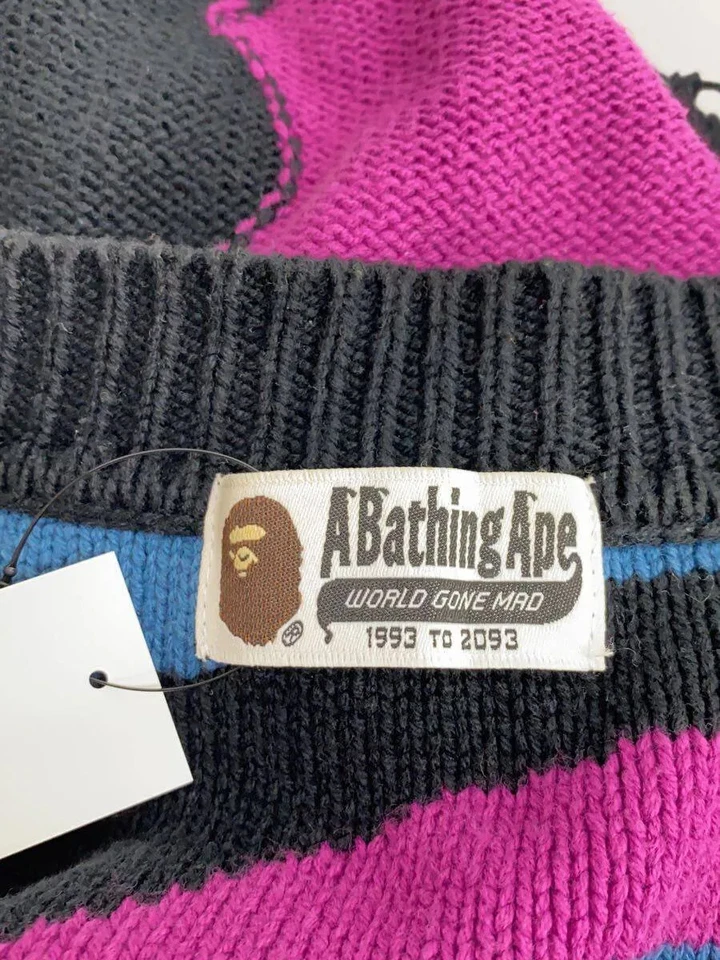 A BATHING APE cardigan Jacket Multicolor Used - Image 3 of 4