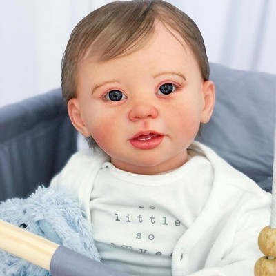 28in Painted Reborn Baby Doll w/Hand-Rooted Hair Toddler Doll Finished Doll Gift