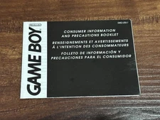 Consumer Information and Precautions Booklet Nintendo Gameboy Manual Only