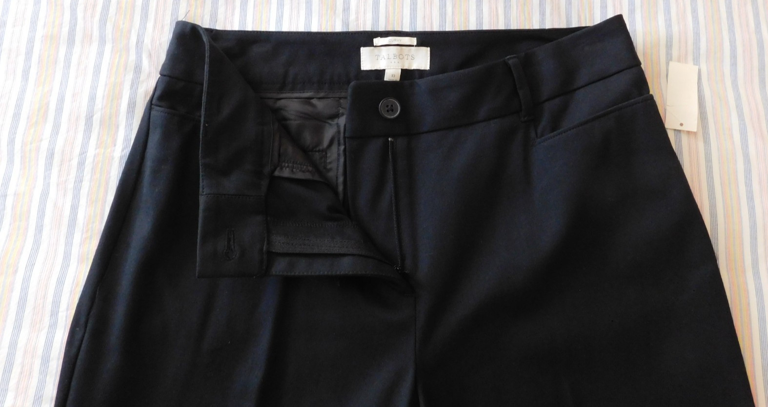 NWT Talbots Trousers Size 10 Curvy Black Straight Leg Career Dress Pants thumbnail 5