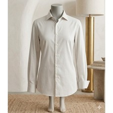 Perry Ellis Portfolio Mens Dress Shirt White Long Sleeve 16.5 34/35