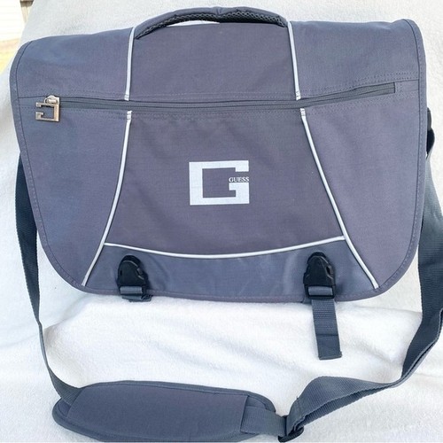 Guess Canvas Tech Messenger Bag Unisex OS Gray