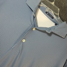 Turtleson Golf Polo Men's Medium Performance All Over Print Blue