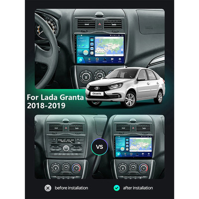 For Lada Granta 2018-2019 CarPlay/Android Auto Touch Multimedia Video Screen GPS