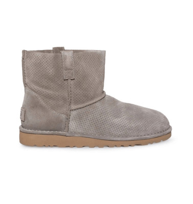 Ugg Women's Classic Unlined Mini Perf Boots Mole Taupe 10