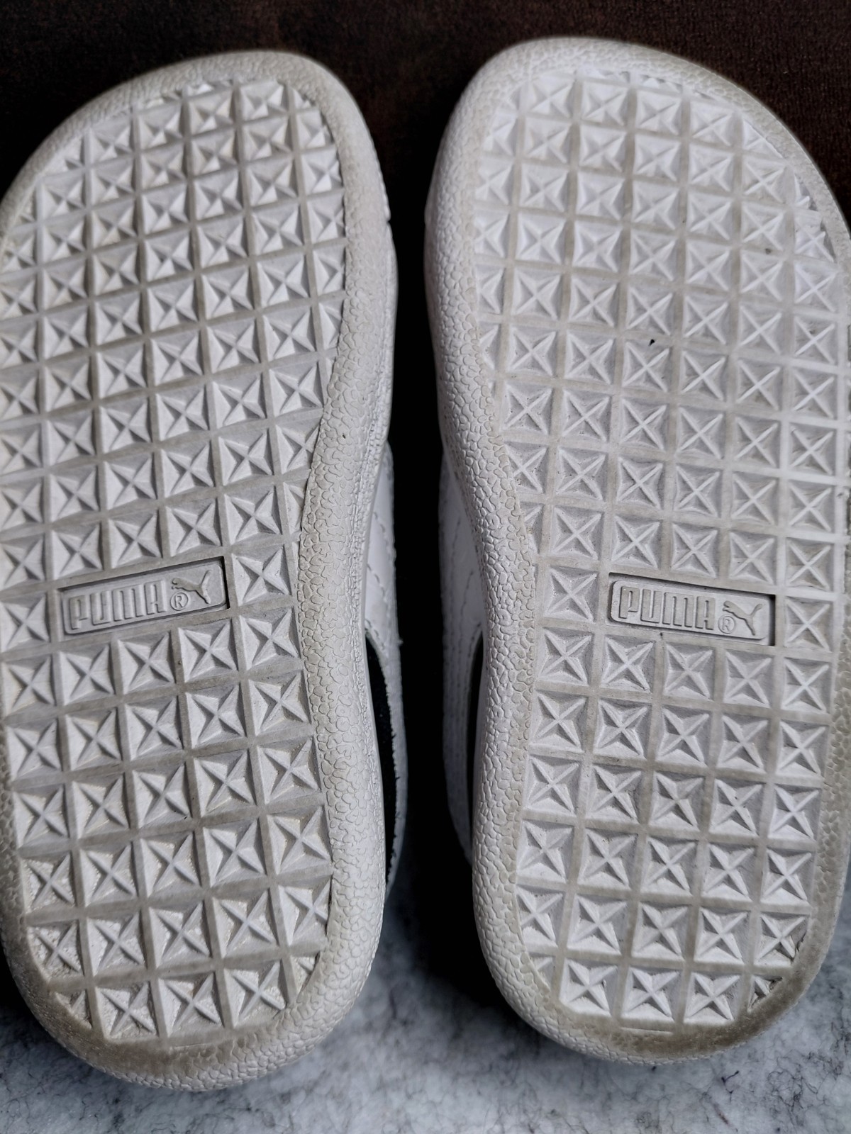 Toddler Puma Shoes 6C Gold Logo Classic Black & White thumbnail 6