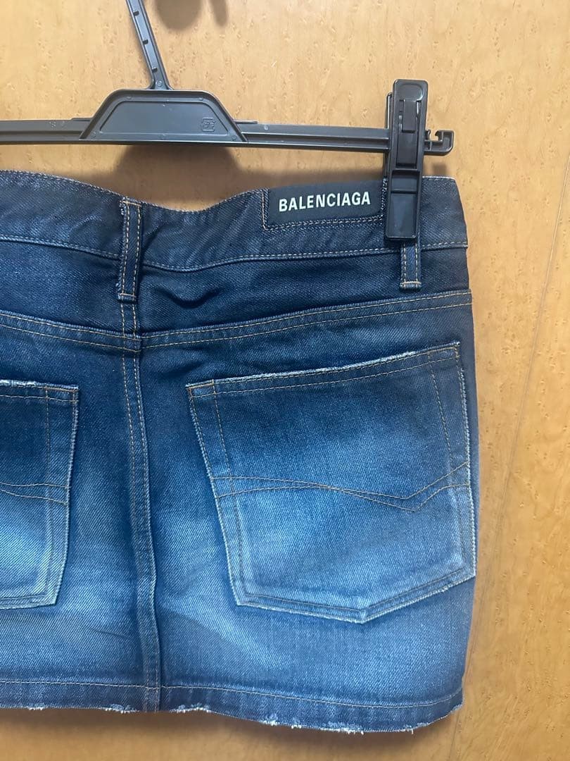 USED BALENCIAGA DENIM MINI SKIRT GOOD thumbnail 6