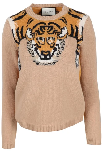 GUCCI MAGLIONE LANA BEIGE MEDIO