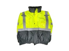 1 Jacket Safety Ves Class III Water Resistant w/ Liner Hi Vis Yellow Black