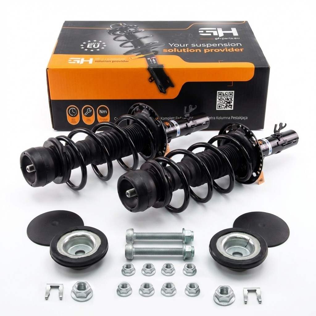 2x Gas Complete Struts Assembly Front for Seat Ibiza IV (6J, 6P) 2008- 1.2, 1.4