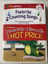 Baby Genius: Favorite Counting Songs/Baby Animals DVD, 3-Disc NEW SEALED