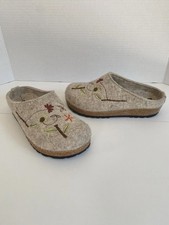 HAFLINGER Grizzly Wool Felt Slippers Clogs Gr...
