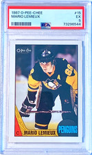 1987-88 O-Pee-Chee Mario Lemieux #15 - Penguins - Graded PSA 5 COLOR SHARP