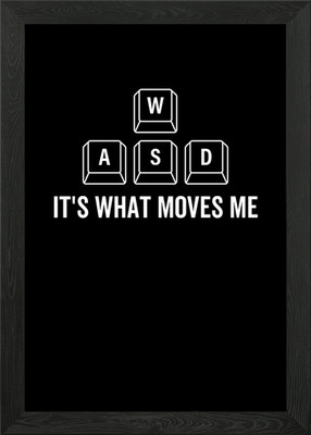 WASD Its What Moves Me Gerahmtes Wandbild Poster Leinwanddruck Bild
