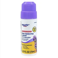 Lidocaine Pain Relief Roll On Liquid 4% Fast Acting Topical Analgesic Lavender